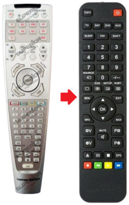 Ersatz Fernbedienung für Harman Kardon HS200 / HS250 / HS300 / HS350 / HS500