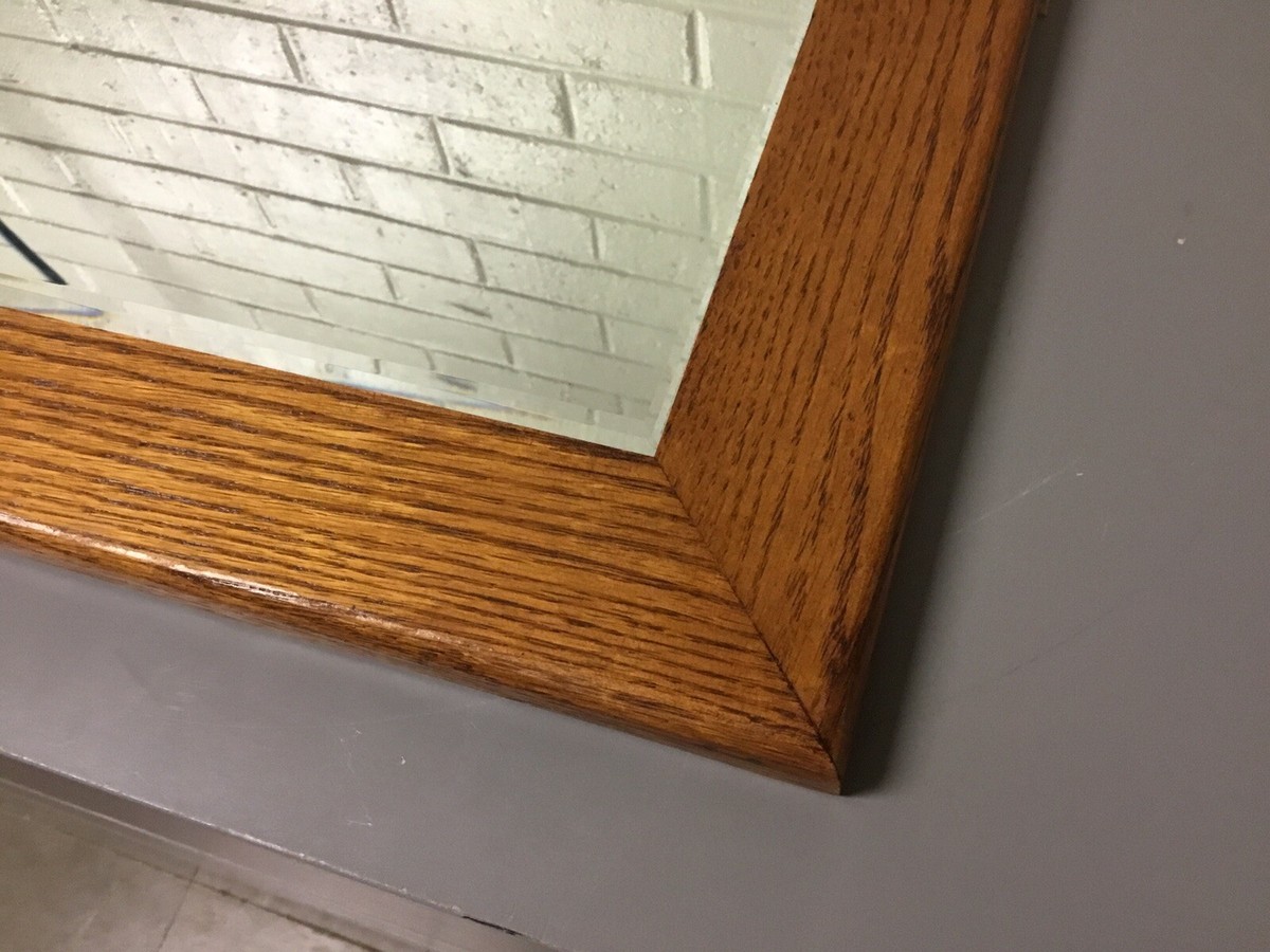 ANTIQUE VTG OADK FRAMED BEVELED DONNELLY-KELLEY MIRROR 22” X 16