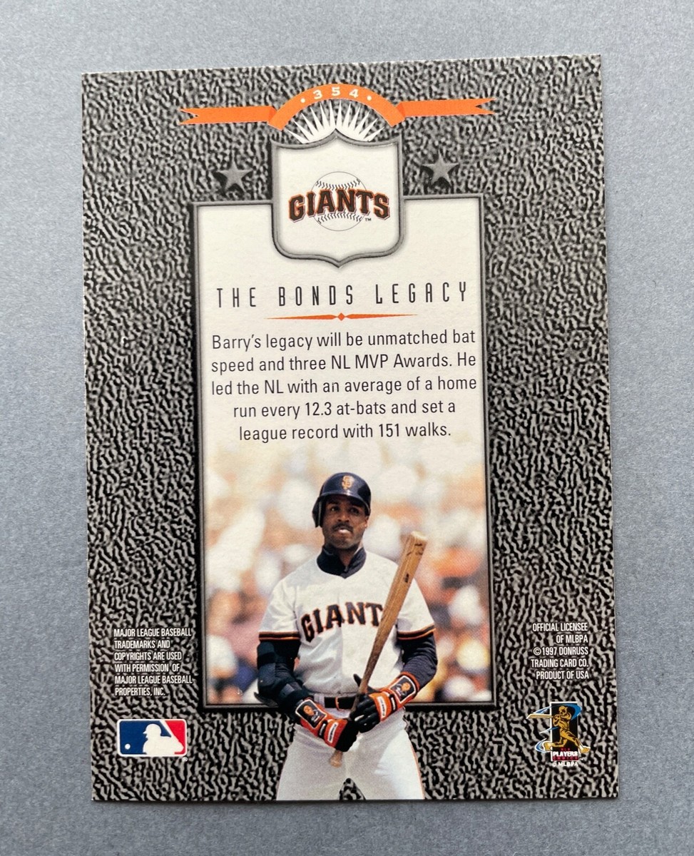 1997 Leaf Baseball Barry Bonds Legacy #354 San Francisco Giants | eBay