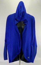 Pure barre by splits59 open front hoodie cardigan Bright Blue/ Royal Blue