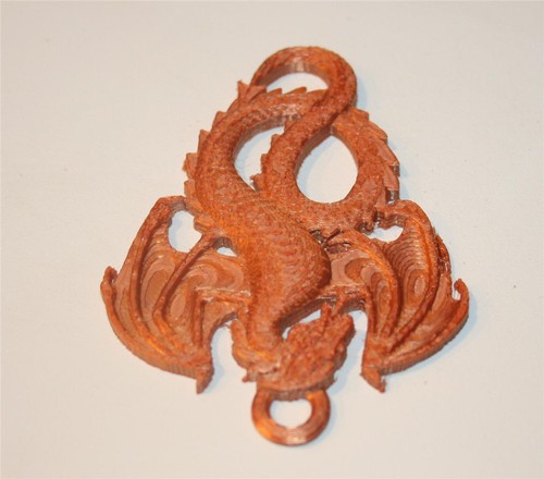 Dragon Pendant 3D Printed Necklace Jewelry Unique Gift Medieval Fantasy - Picture 2 of 12
