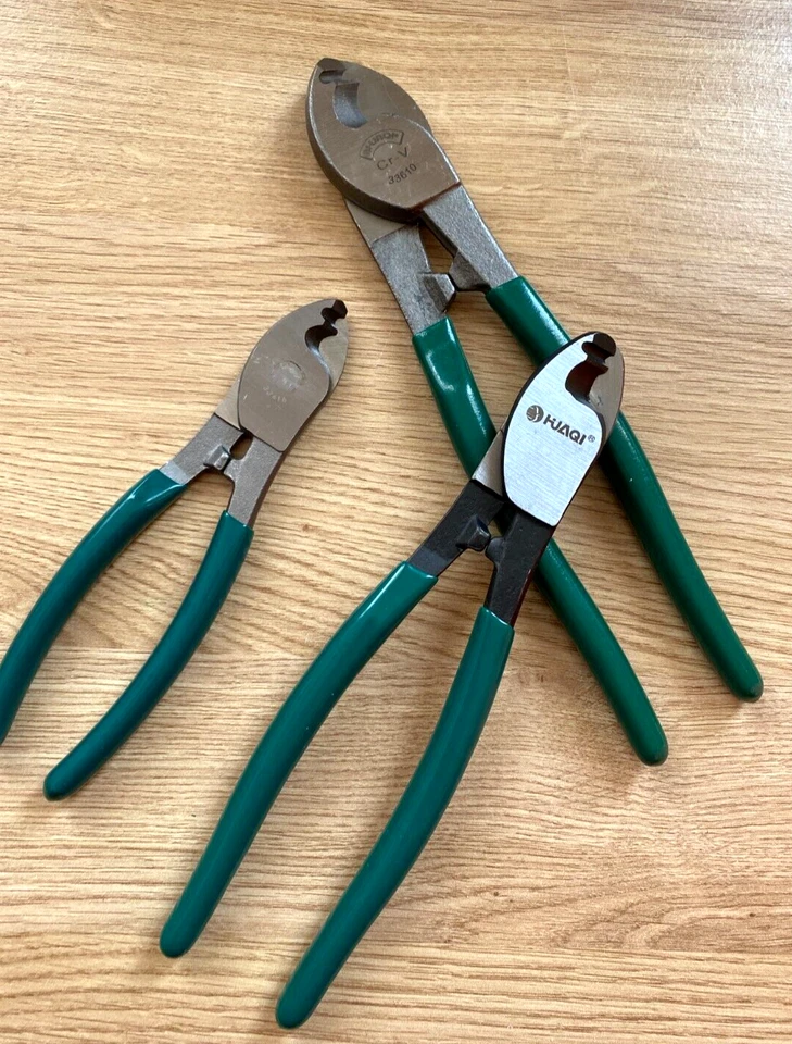 HUAQI Heavy Duty 6 8 10" Electric Cable Wire Cutters Electrician Plier Stripper