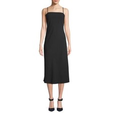 Scoop Slip Midi Dress black Women's work dress