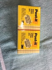 3M Lined Post It Notes 3x3 Canary Yellow,