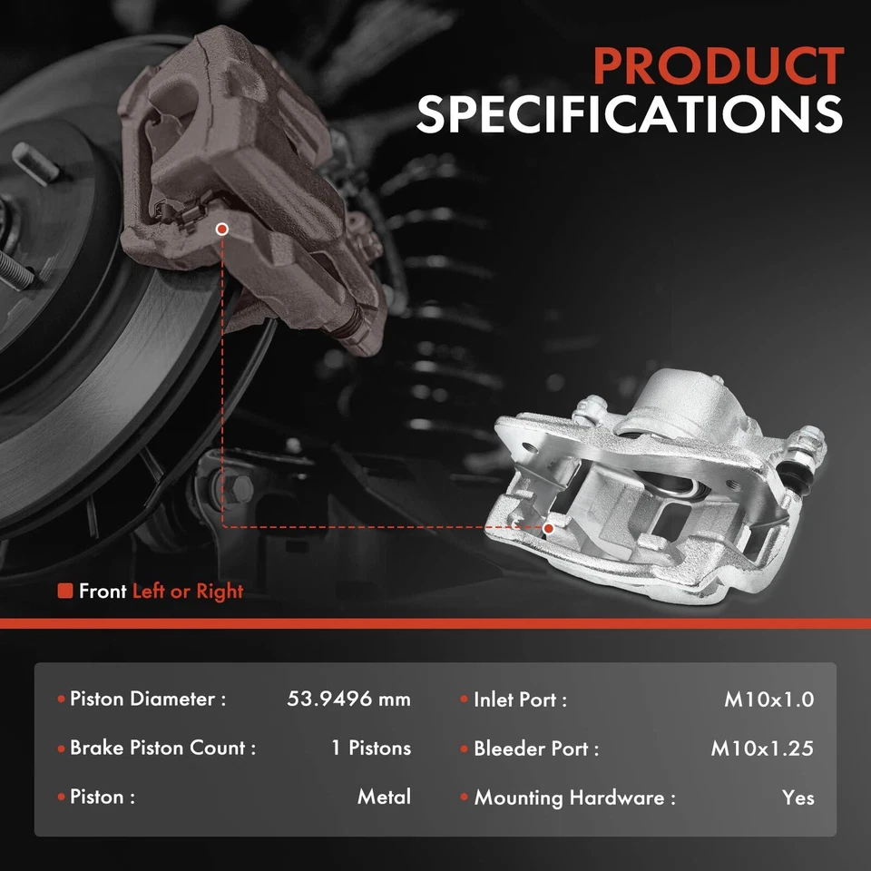 Pinza de freno de disco con soporte para Honda Civic 2003-2011 Acura RSX 2002-06 delantera Foto 2 de 4