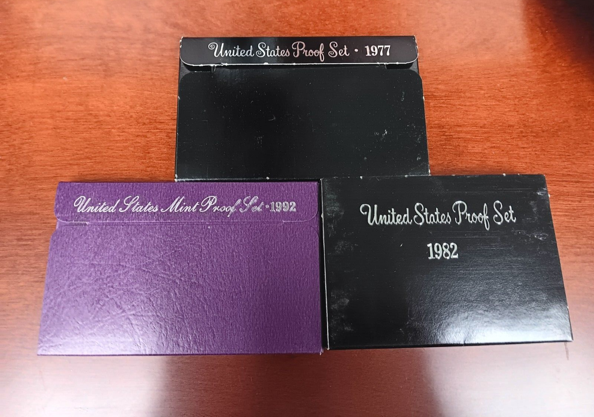 United States Mint Proof Sets 1982, 1977, & 1992 TP-7315 | eBay