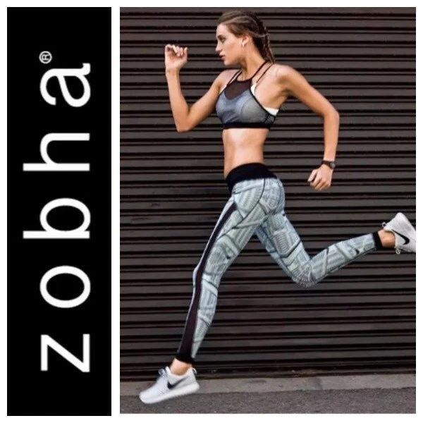 NEW $120 NORDSTROM, Zobha® Hendrix Ultra Luxé Mesh Yoga~Running Leggings,  Lg