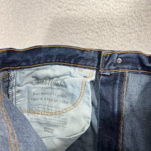 Jeans Levi's 505 regular dritto 36x29 (36x27,5) lavaggio med uomo 100% cotone - Foto 7 di 11