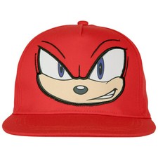 Baseball Cap - Sonic the Hedgehog - Face Knuckle Red Adjustable Snapback NEW