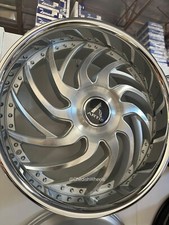 24 Inch Staggered Silver Brushed Artis Vantage Xl 5x120 5x127 Wheels Rims