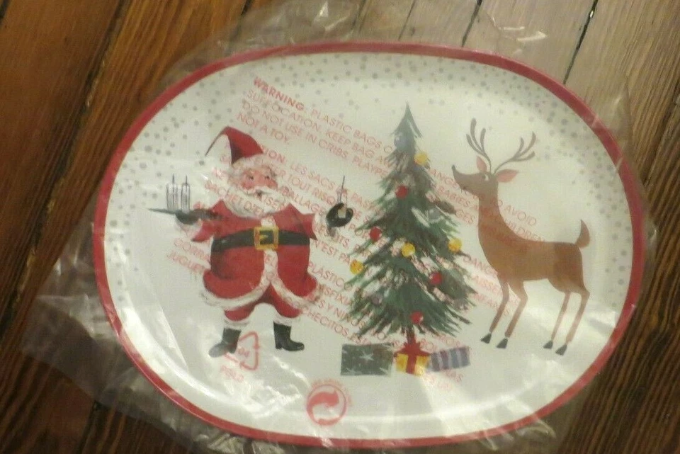 Plato de fiesta Pottery Barn Navidad Rudolph plato de fiesta bandeja de regalo Disney - Foto 4 de 4