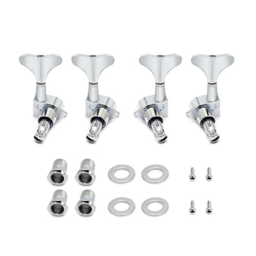 Acoustic Guitar String Tuning Pegs Tuners Machine Heads Keys Chrome 2X2 L+R - Picture 4 of 25