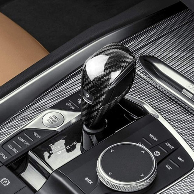 Carbon Fiber Gear Shift Knob Cover Trim For BMW F20 F30 F25 F26 F15