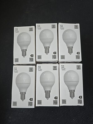 6x EDI E14 LED Tropfen Leuchtmittel 4W = 32W 350lm 3000K Warmweiß Ø45mm Hö- 82mm