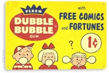 TIN SIGN Double Bubble Gum Sign Vintage Retro Metal Tin Sign Gum Décor C391