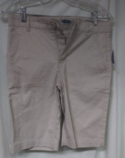 Old Navy Boys Khaki Adjustable Waist Shorts Uniform Size 12 NWT