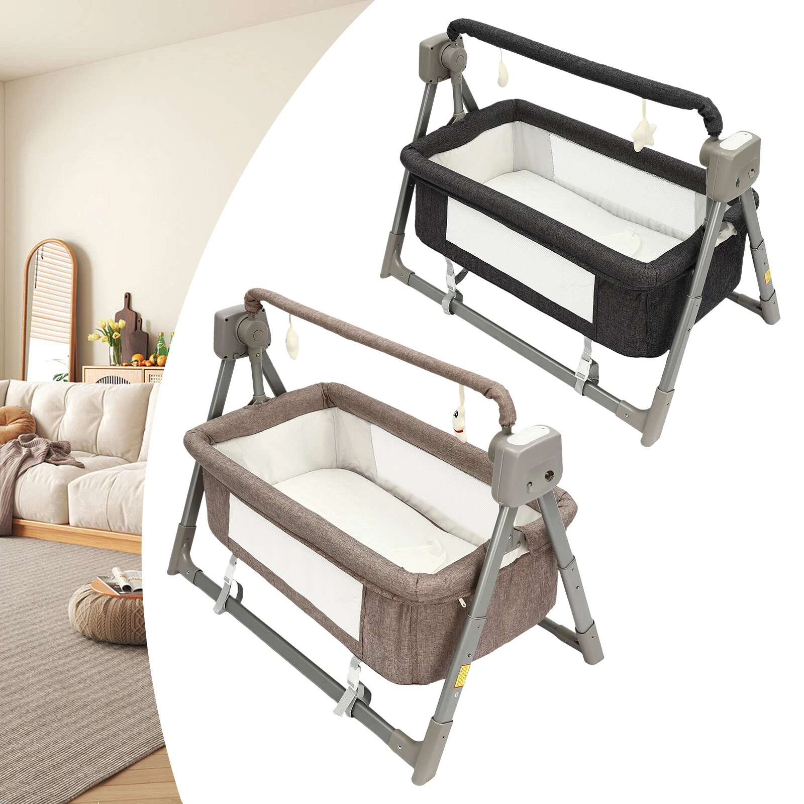 5 Gears Adjust Electric Baby Crib Cradle Bluetooth Infant Auto Swing Bed Rocker
Opens in a new windo