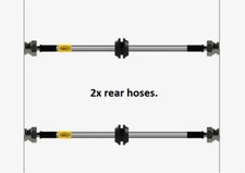 REAR HEL Braided Brake Lines Hoses For Volkswagen Caddy 2K 1.9 TDi 03-