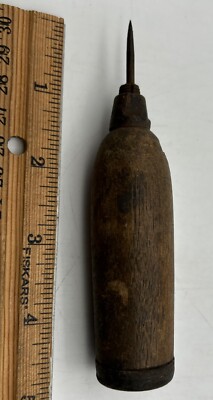 Awl - Vintage Wood Handle 4.75  Scratch Antique? Very Collectible