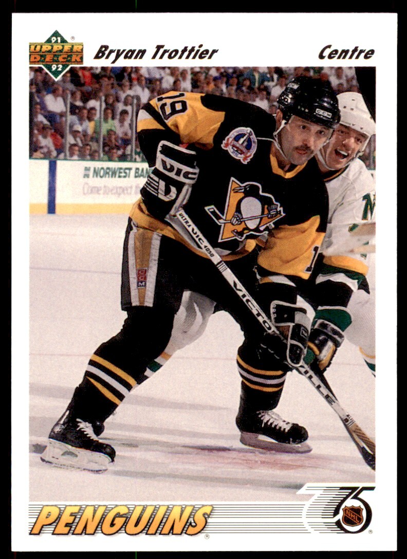 1991-92 Upper Deck French Bryan Trottier . Pittsburgh Penguins #329