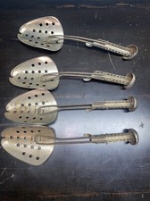 2 Pair Vintage ECKO Hammered Metal Adjustable Shoe Form Stretcher USA Size 5-12