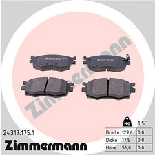 Zimmermann brake pad set, disc brake 24317.175.1
