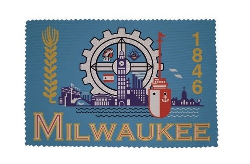 U24 Brillenputztuch Hamburg Blau - Mikrofasertuch Mit Flaggenmotiv Inkl. Etui