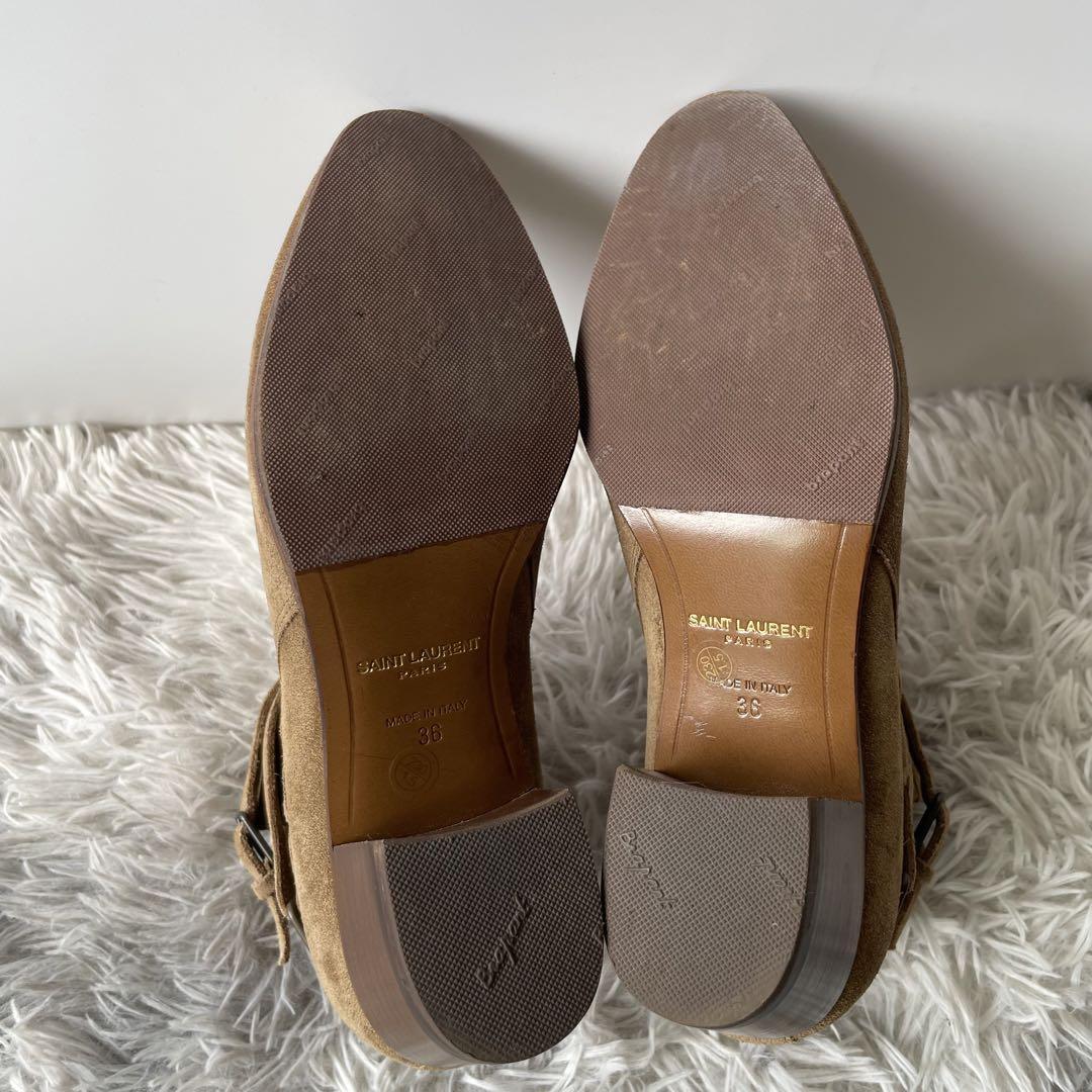 YSL Saint Laurent Beige Suede Jodhpur Ankle Boots, 36/US 6 YSL Saint Laurent Beige Suede Jodhpur Ankle Boots, 36/US 6