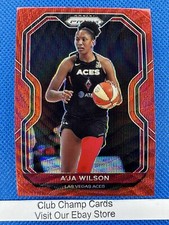 2021 #13 A'Ja Wilson WNBA Panini Prizm Basketball Red Wave Prizm Aces