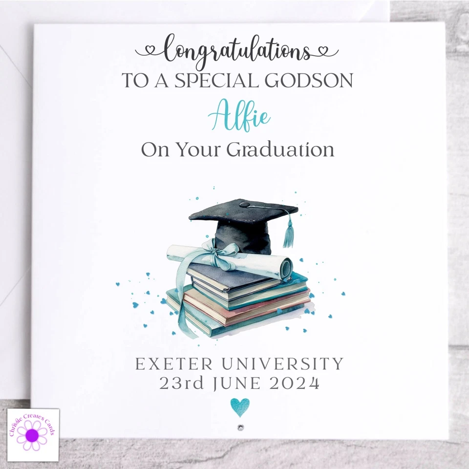 Personalised Graduation Card Male, University Graduation Congratulations - Image 3 of 4
