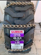 2 NEW *USA* 10-16.5NHS  SNOW ICE MUD TIRE CHAINS SKID STEER TRACTOR