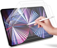 Matte iPad Pro 12.9 Screen Protector 2021, 3X Anti-glare PET Films for Apple NEW