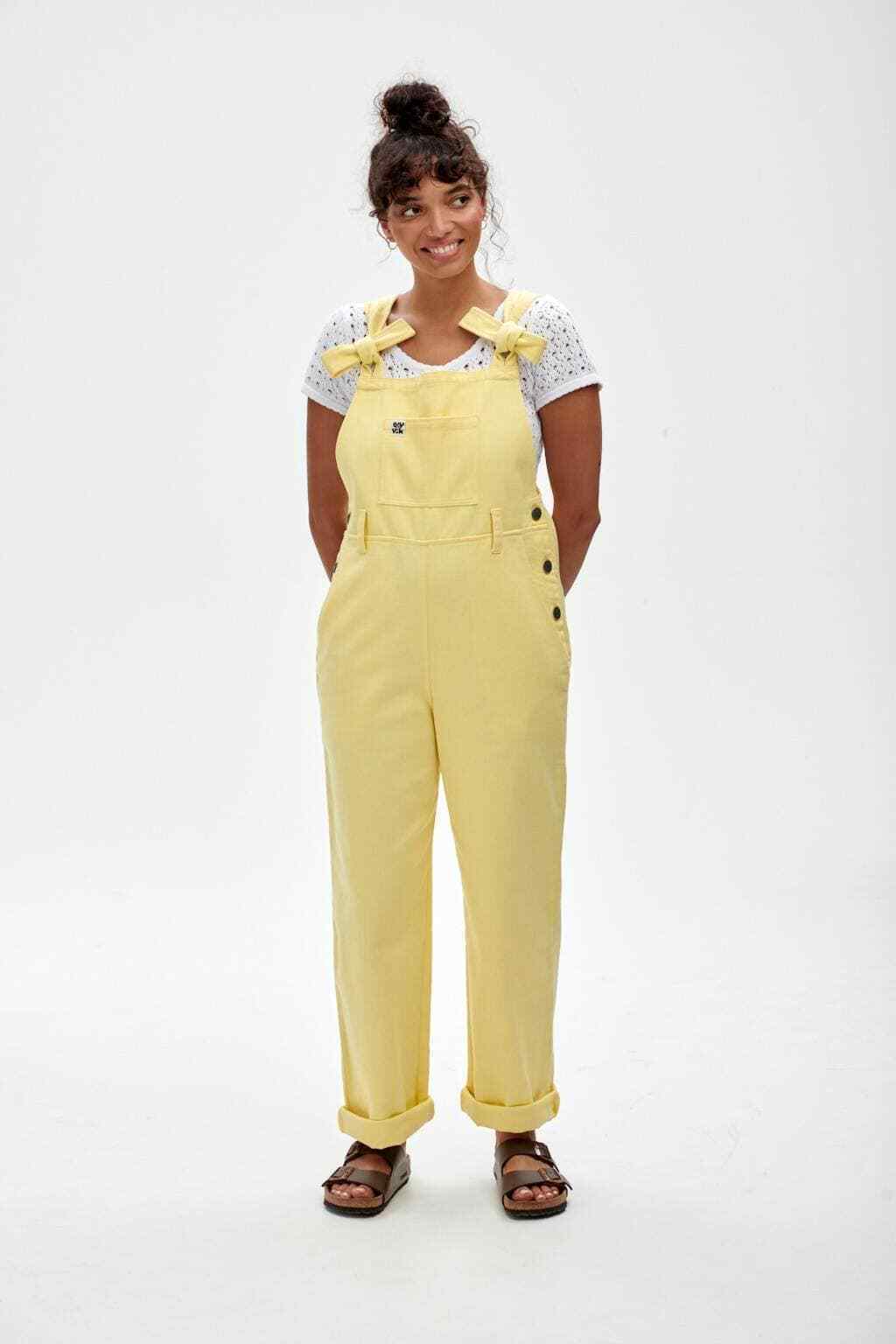 Lucy & Yak Easton Dungarees: ORGANIC TWILL - Buttercup