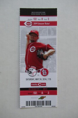 CINCINNATI REDS VS CARDINALS 5/24/2014 FULL TICKET ~ MOLINA/LUDWICK HRs