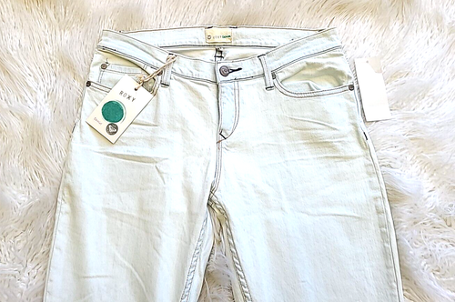 Jeans acampanados Roxy Denim "Howlin Rail" blanco roto talla 7 nuevos con etiquetas - Imagen 2 de 14