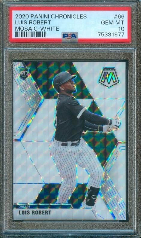2020 Panini Chronicles LUIS ROBERT Mosaic White Rookie #6/25 White Sox PSA 10