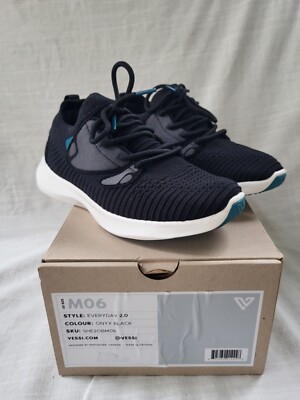 Vessi Everyday 2.0 Onyx Black Waterproof Shoes Men US 6