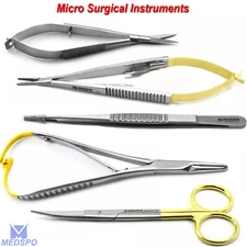 Surgical Micro Scissors Needle Holder Castroviejo Straight Dental Instruments CE