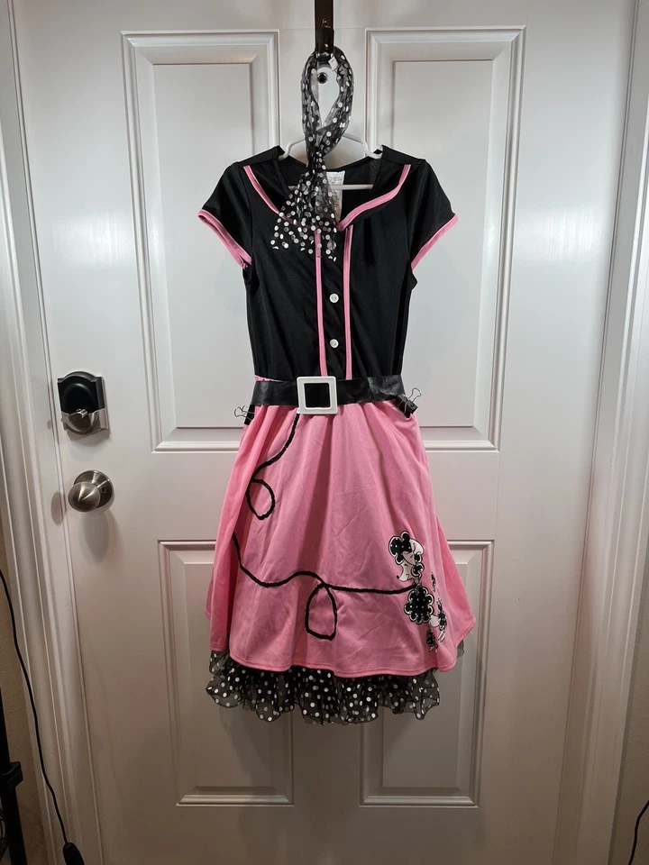 Disfraz Spirit Halloween Años 50’s Sweetheart Niñas Pequeño 6-8 Juego de 4 Piezas ¡Envío Rápido!! Foto 3 de 4