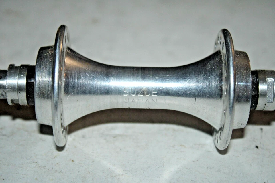 Buje delantero Suzue 36H 100 mm plateado Japón pista de compresión CX carretera envío rápido a EE. UU. Foto 3 de 4