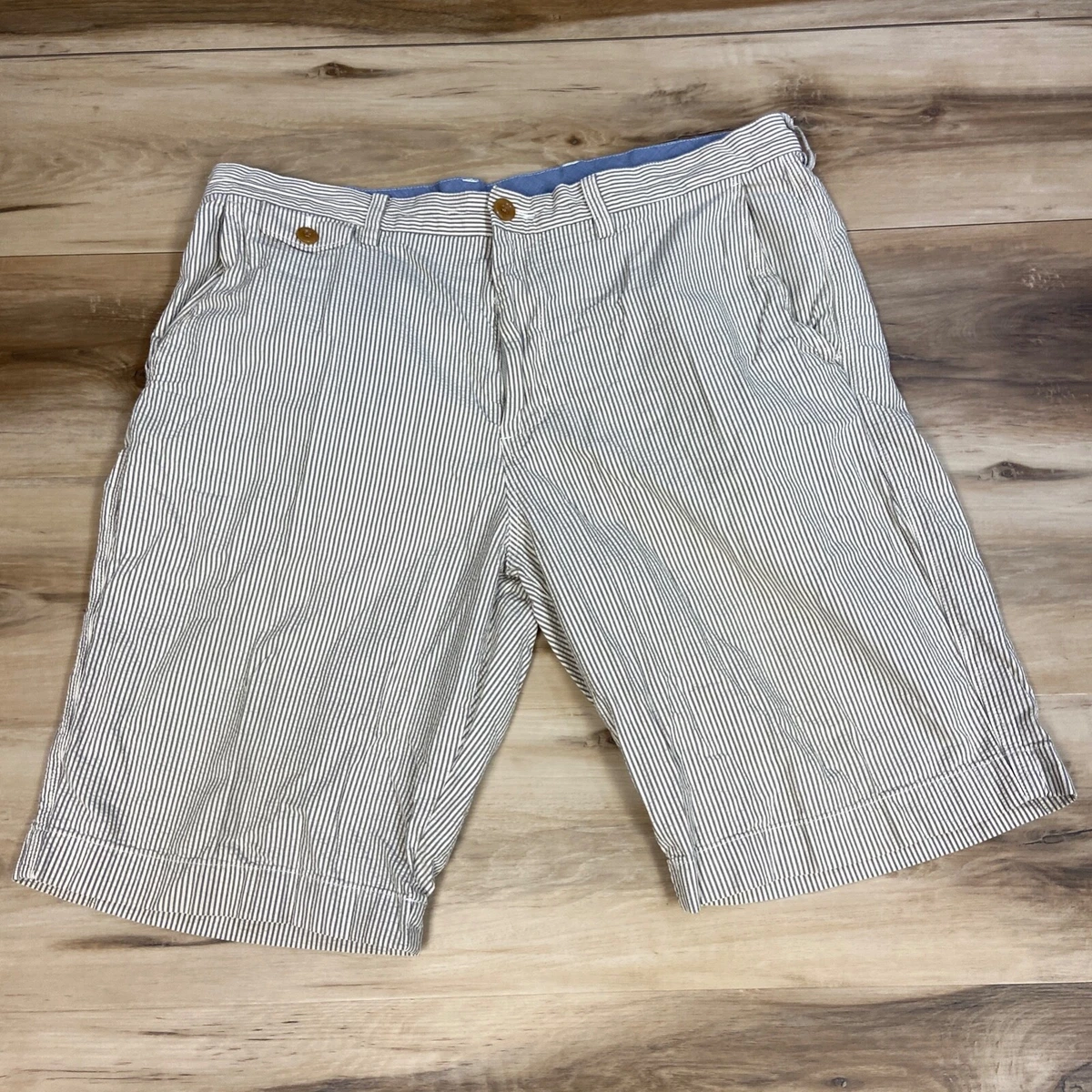 J Crew Mens Seersucker Shorts Size 36 Striped eBay