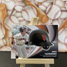 MIKE YASTRZEMSKI 2022 TOPPS COMMEMORATIVE BATTING HELMET CARD - GIANTS - BH-MY