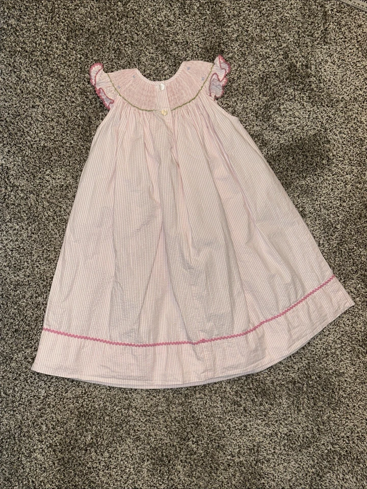 Vive la Fete Smocked Princess Bishop Dress Size 3T - Image 3 of 4