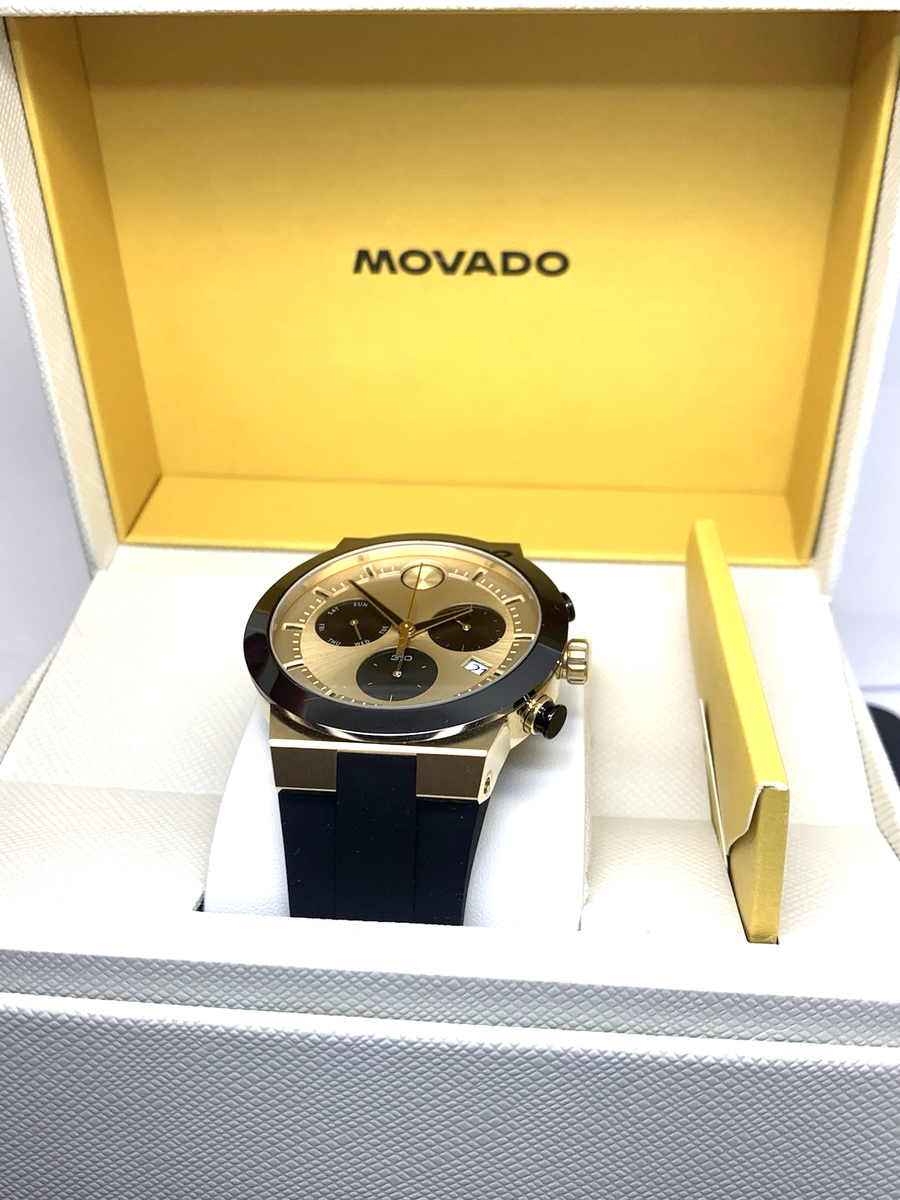 Movado Men's Watch 3600895 Bold Black Gold Swiss Quartz