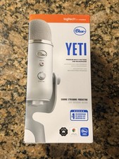 Blue Yeti USB Microphone Silver Factory Seal New Multi-Pattern Streaming Podcast