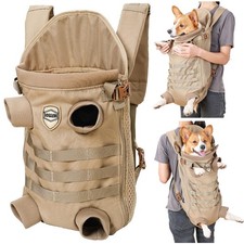 Dog Front Carrier Backpack for Medium Large Dogs ,Legs Out Tactical Travel Bag