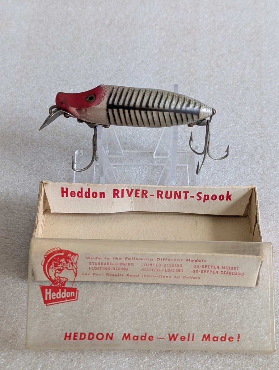 Vintage Heddon River Runt Spook Floater 9400 XRS Silver Shore