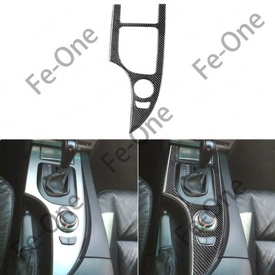 Real Carbon Fiber Console Gear Shift Panel Cover Trim For BMW 5 Series E60 04-10