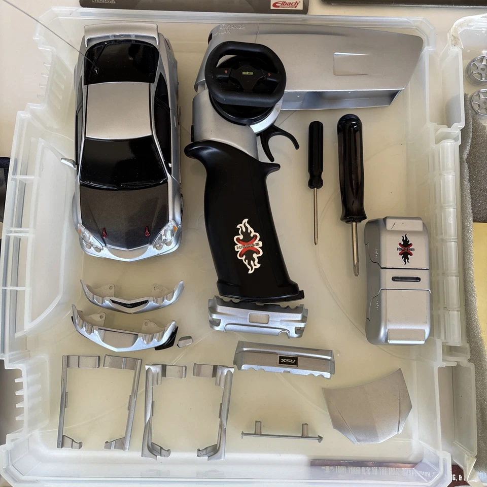 XMods Acura RSX rc Car In Case With Sealed Extra Parts And Carry Bag - Image 2 of 4