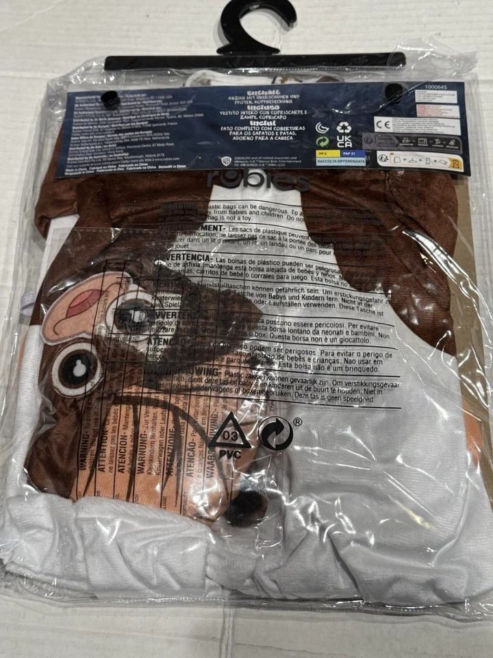 Gizmo Mogwai Gremlins Toddler Halloween Costume Size 2T New Rubies - Image 3 of 3